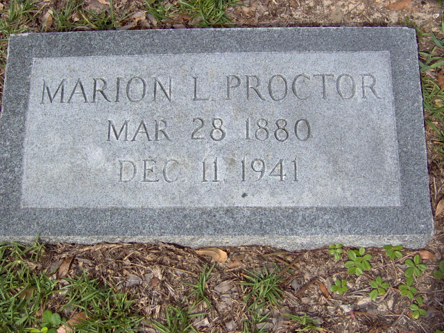 Headstone for Proctor, Marion L.